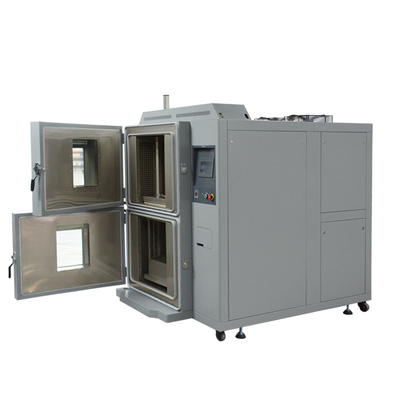 Buon prezzo Disegno tattile Camera di prova per shock termico caldo-freddo Due zone Progettazione Mil-Std 810 Standard in linea